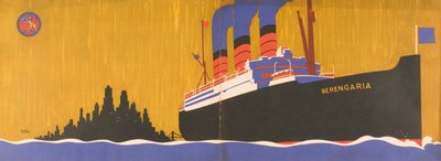 Cunard Line Promotional Brochure for Berengaria by Louis Fancher